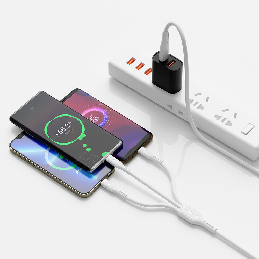 Wiwu Wi-C046E Starlink Serisi 3in1 USB-C to Lightning – Type-C – Micro Şarj ve Data Kablosu 60W 1.2M Wiwu Wi-C046E Starlink Serisi 3in1 USB-C to Lightning – Type-C – Micro Şarj ve Data Kablosu 60W 1.2M